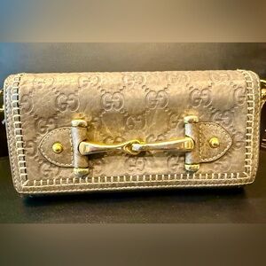 Gucci Leather Horse bit Classic Long Wallet